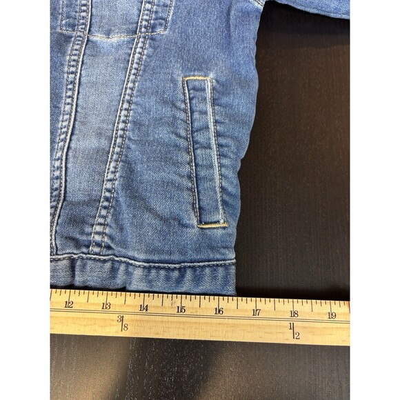 Gap for Good Denim Jacket Blue XL Regular Cropped Trucker Classic Stretch - Picture 6 of 11